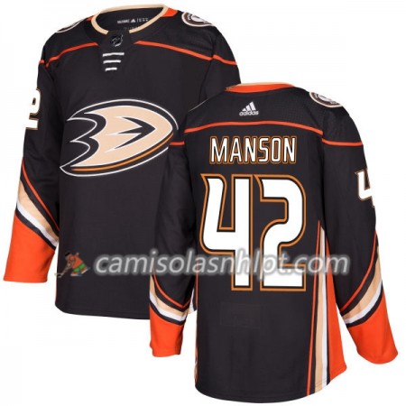Camisola Anaheim Ducks Josh Manson 42 Adidas 2017-2018 Preto Authentic - Homem